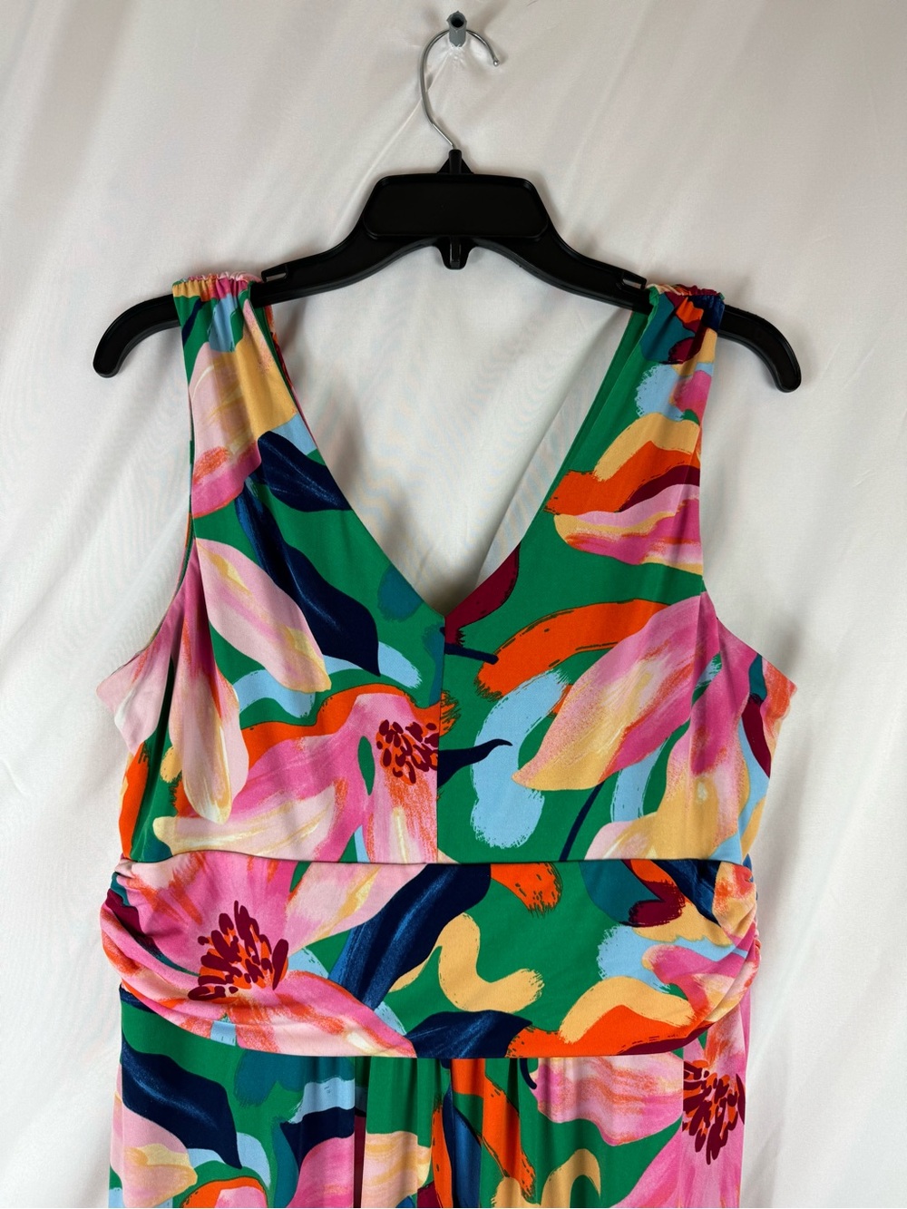 Pappagallo Tropical Floral V-Neck Maxi In Size Large - Picture 4 of 15